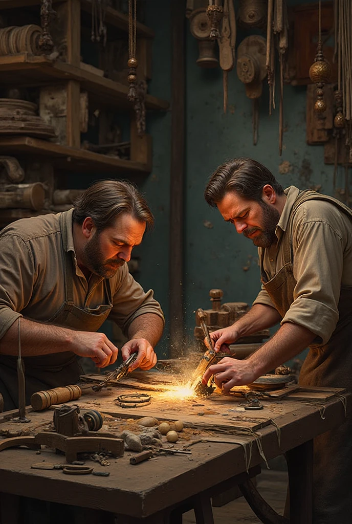 Hantverkare hos Wlexironchral arbetar noggrant med material