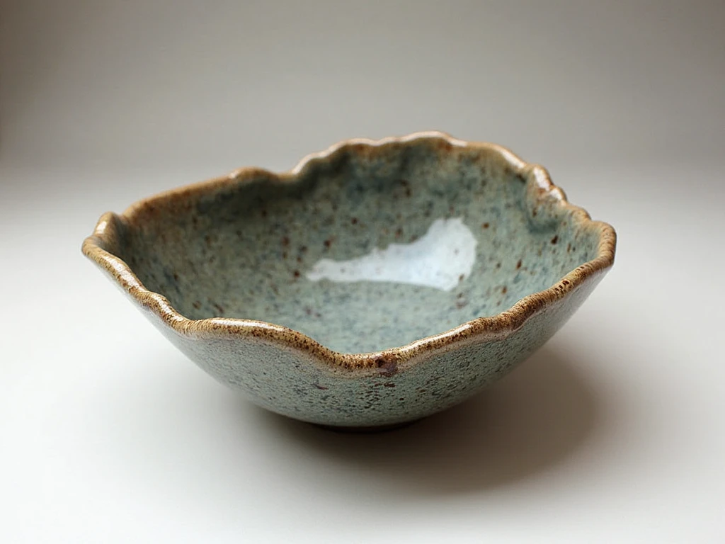 Handgjord keramikskål med unik glasyr från Wlexironchral